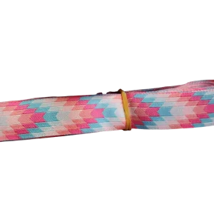 Pink Blue Chevron Nylon Dog Collar