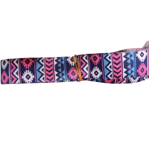 Pink Blue Tribal Nylon Dog Collar