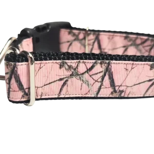 Pink Camo Nylon Dog Collar