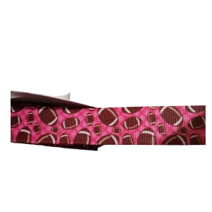 Pink Football Nylon Dog Collar