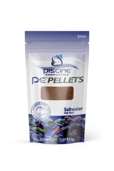 Piscine Energetics PE Pellets Saltwater Fish Food 3mm 4 oz