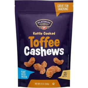 Platinum Flavored Cashews Toffee 13 oz.