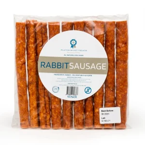 Platinum Pet Dog Treats - The Sausage: Rabbit (10 ct)