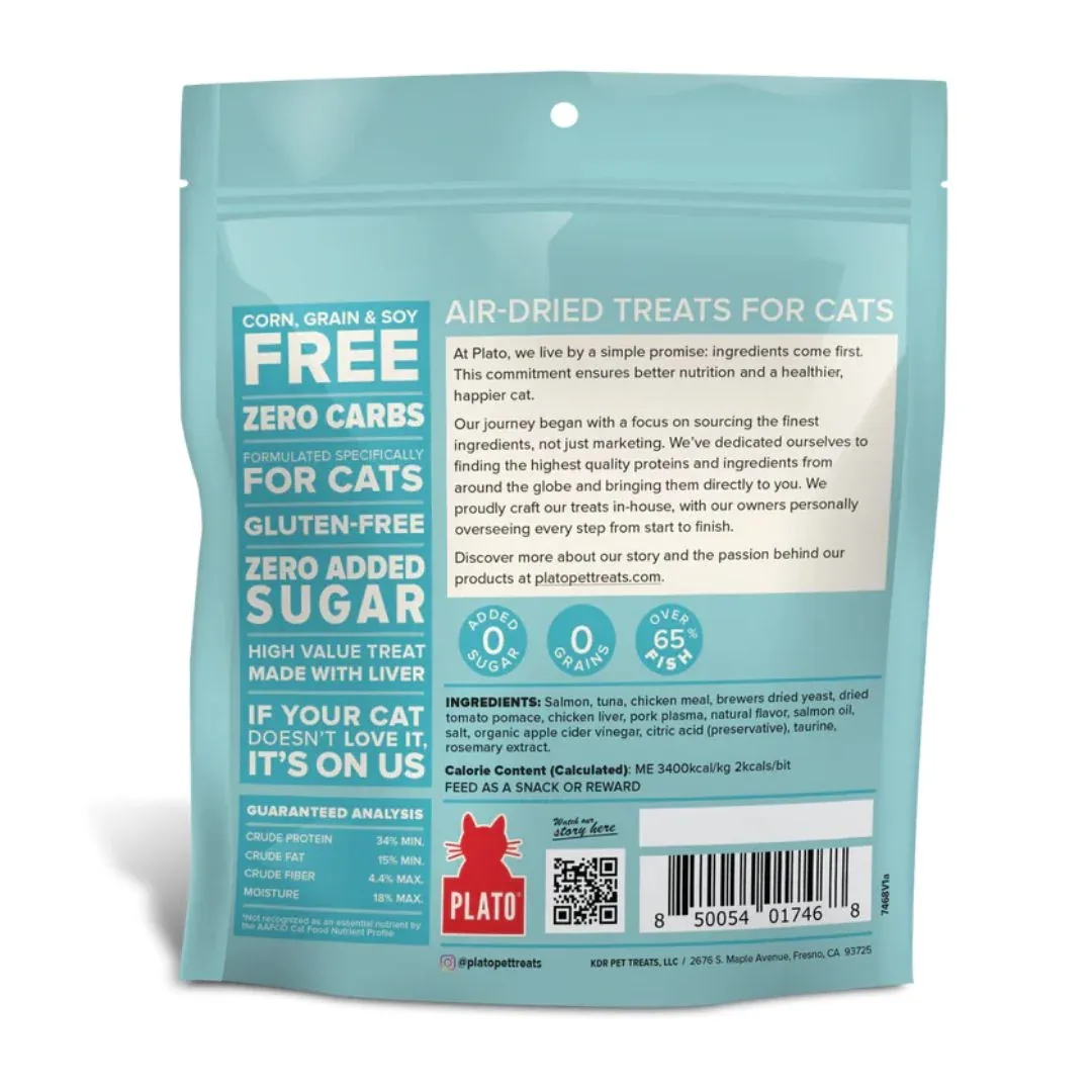 Plato Cat Grain-Free Air Dried Cat Treat Tuna Salmon 2.5 oz - Image 2