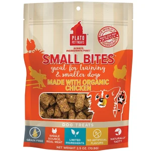 Plato Dog Small Bites Grain-Free Organic Chicken 2.5 oz