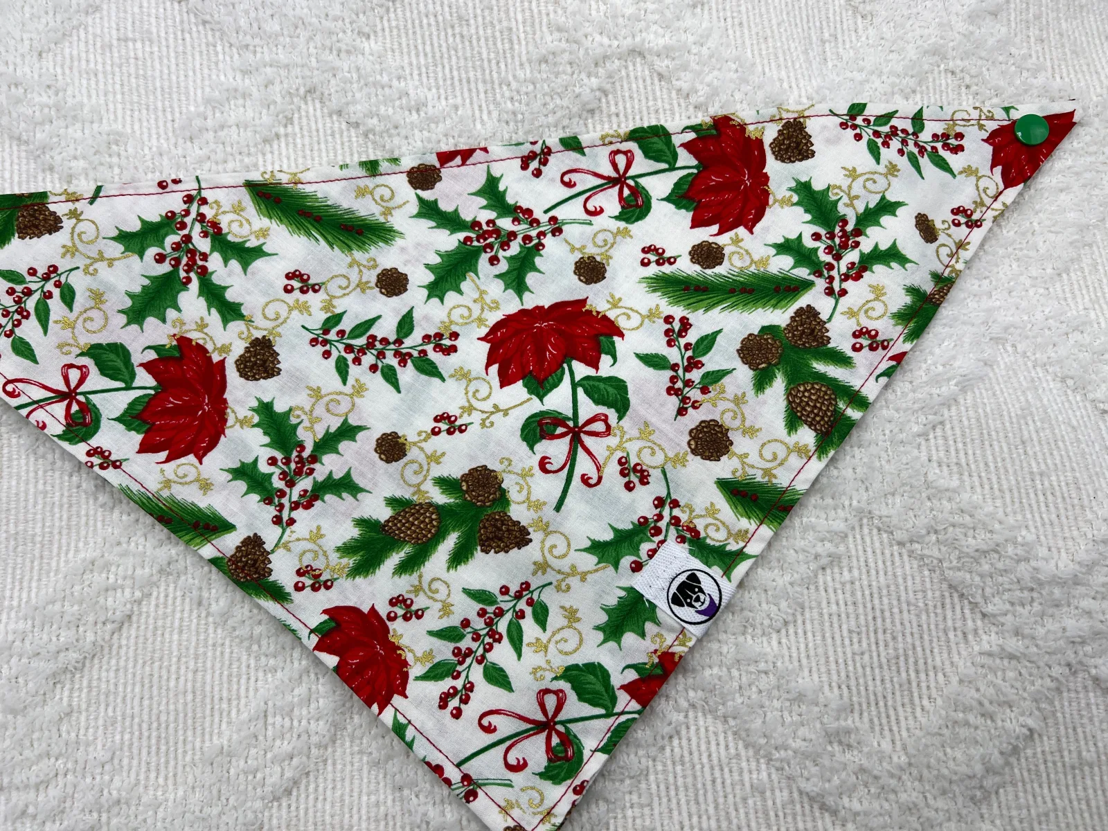 Poinsettia Greens Bandana - Image 2