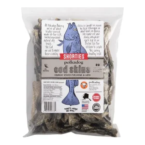Polka Dog Bakery Cod Skin Shorties Dog Treats - 12 Oz Bulk