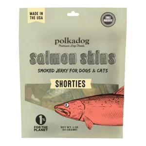 Polka Dog Bakery Dog Salmon Skin Jerky 3 oz Pouch