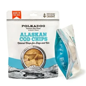 Polka Dog Cod Chips Pouch, 4 oz