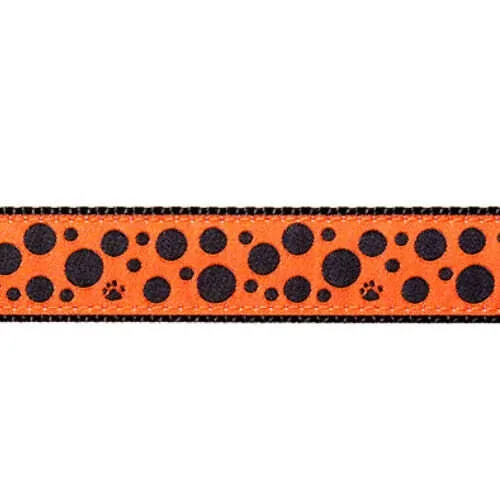 Polka Paws -- Black on Orange