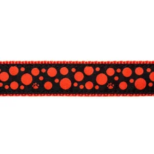 Polka Paws -- Red on Black