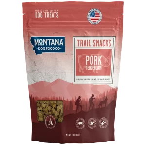 Pork Tenderloin Freeze-dried Raw Trail Snacks (Treats) for Dogs 3oz
