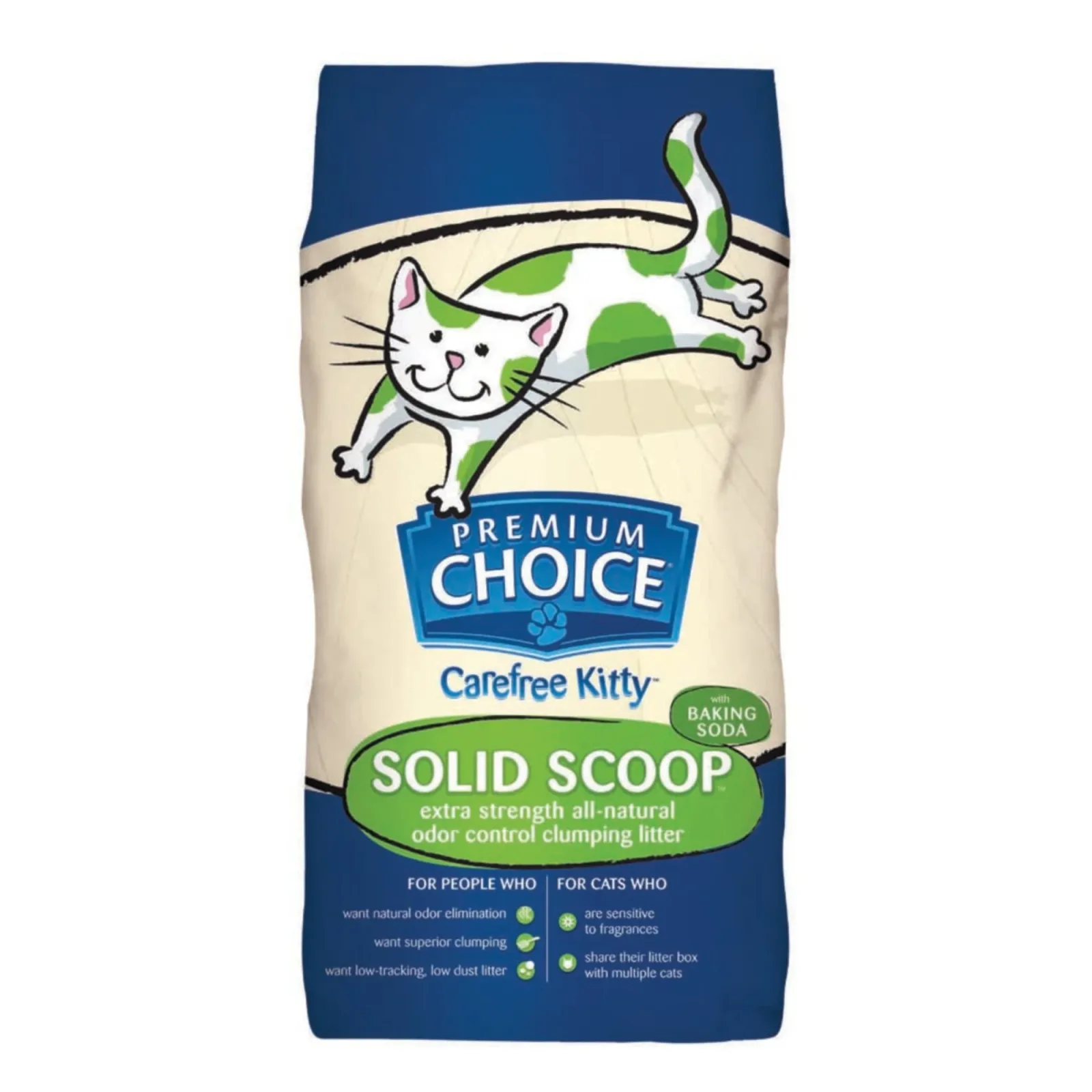 Premium Choice Litter Carefree Kitty Unscented with Baking Soda Scoop Cat Litter 25 lb