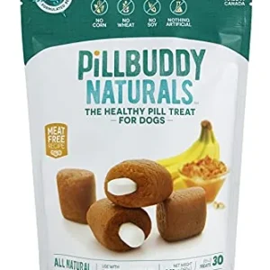 Presidio Natural Pill Buddy Natural Peanut Butter Banana Dog Chewy Treats - 150 Grams