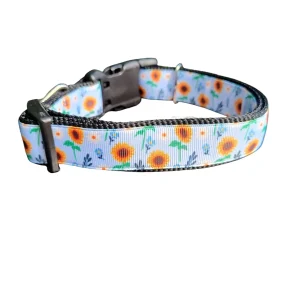 Pretty Flowers Nylon Dog Collar