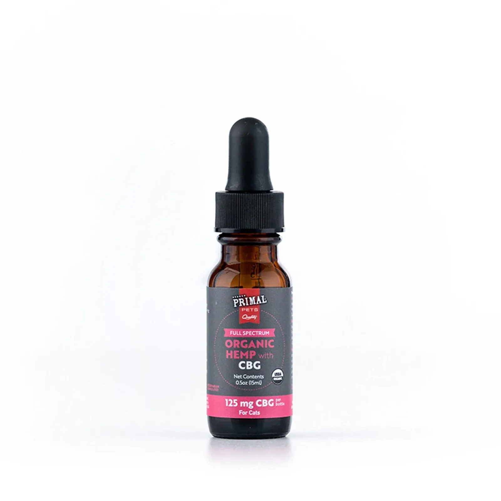 Primal 125 Mg Organic Full Spectrum Hemp Oil W- Cbg For Cats