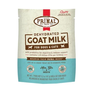 Primal Dog Cat Dehydrated Goat Milk, 5.2 oz Pouch
