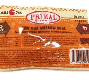 Primal Dog Frozen Bones Marrow Beef - Small - 1 Count