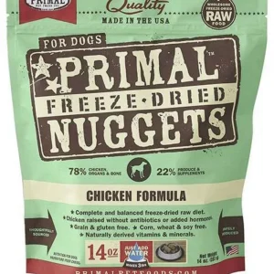 Primal Freeze-Dried Dog Food Nuggets Chicken - 14 Oz