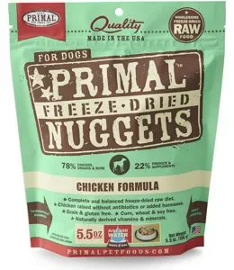 Primal Freeze-Dried Dog Food Nuggets Chicken - 5.5 Oz