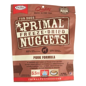 Primal Freeze-Dried Dog Food Nuggets Pork - 5.5 Oz