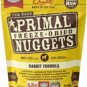 Primal Freeze-Dried Dog Food Nuggets Rabbit - 5.5 Oz