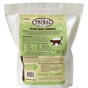 Primal Frozen Cat Food Nuggets Quail - 3 lbs