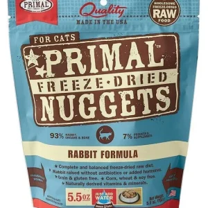Primal Pet Foods Freeze-Dried Cat Food For Cats 5.5 oz. Rabbit