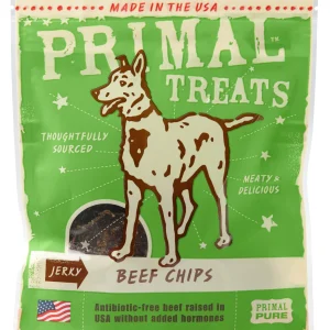 Primal Treat Chips Beef Jerky Dog Treats - 3 Oz