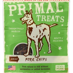 Primal Treat Chips Pork Jerky Dog Treats - 3 Oz