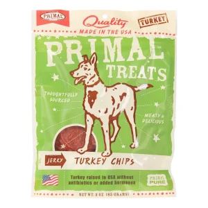 Primal Treat Chips Turkey Jerky Dog Treats - 3 Oz