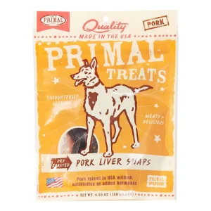 Primal Treat Liver Snaps Pork Dog Chews - 4.2 Oz