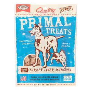 Primal Treat Munchies Liver Turkey Freeze-Dried Dog Treats - 2 Oz