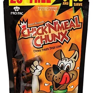 Pro Pac Chicken N' Chunks Chewy Dog Treats - 7.2 Oz - Case of 10