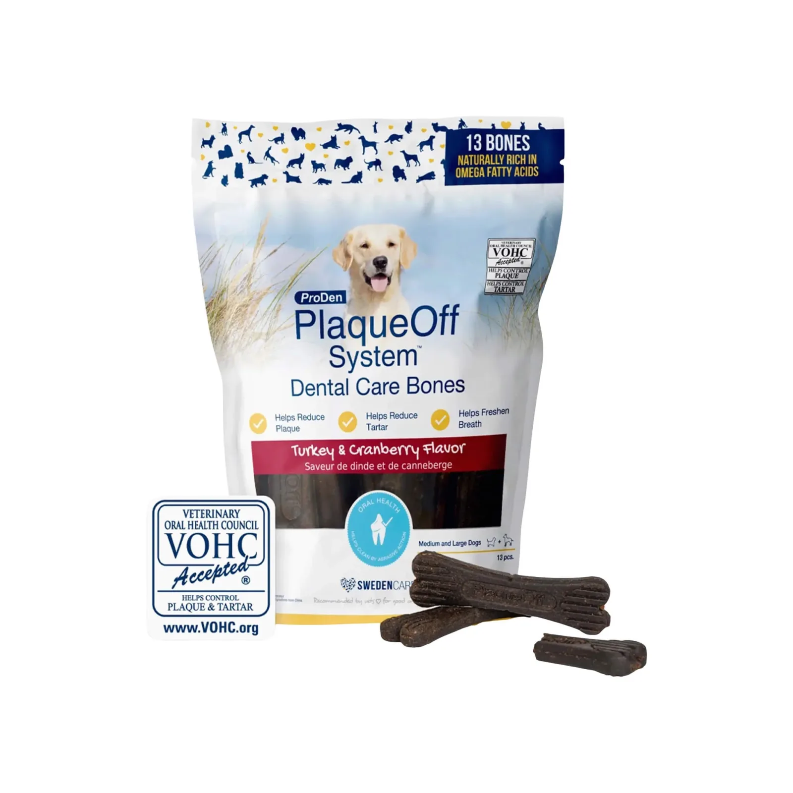 Proden PlaqueOff Dental Care Bones for Dogs - Image 2