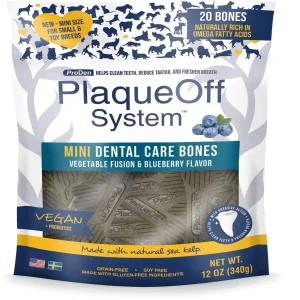 Proden System Mini Dental Care Bones Vegetable Fusion And Blueberry Flavor Dog Treats, 12 oz