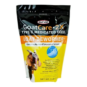 Durvet Goat Care 2X Type C Medicated Feed (3 lb) - [Dewormer]