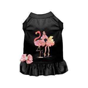 Fancy Flamingo Dog Dress - Designer-Inspired Summer Dog Apparel by Bark Fifth Avenue