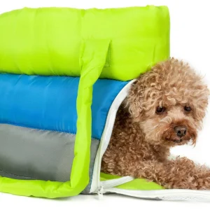 Pet Life ® 'Bubble-Poly' Tri-Colored Winter Insulated Fashion Designer Pet Dog Carrier