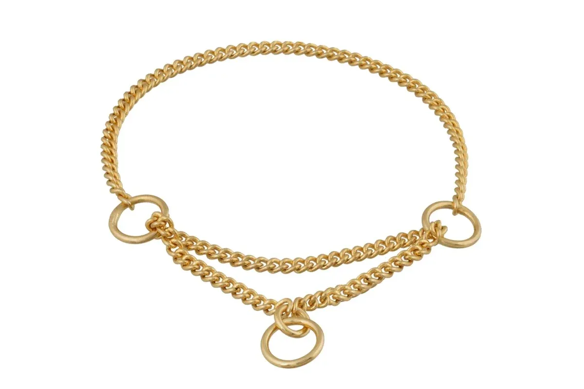 Martingale Show Chain Dog Collar (22 in x 1.4 mm)