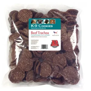 K-9 Kraving Treats Canine Cookie - Beef Trachea Baked Dog Treats - Case of 5 lb