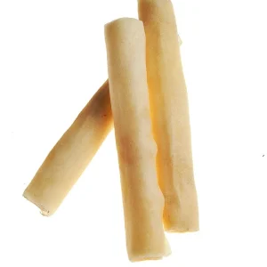 Tasman's Natural Pet 6" - 7" Medium Bones Wild Boar Rawhide Dog Chews - Case of 16