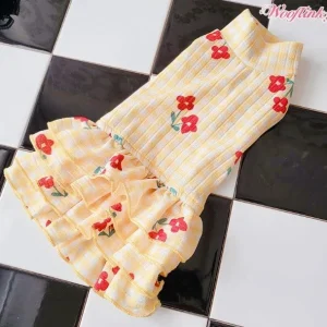 Wooflink Life is Better with Flowers Dress - Yellow