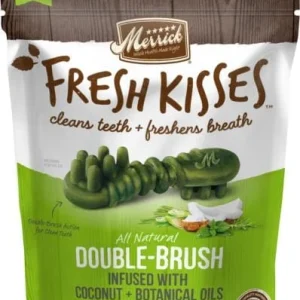Merrick Fresh Kisses Coconut Oil and Botanicals X-Small Brush Dog Dental Chews - 33 Count