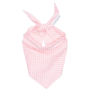 Pink Gingham Dog Bandana
