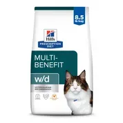 Hill's Prescription Diet w/d Multi-Benefit Digestive + Weight + Glucose + Urinary Management Chicken Flavor Dry Cat Food