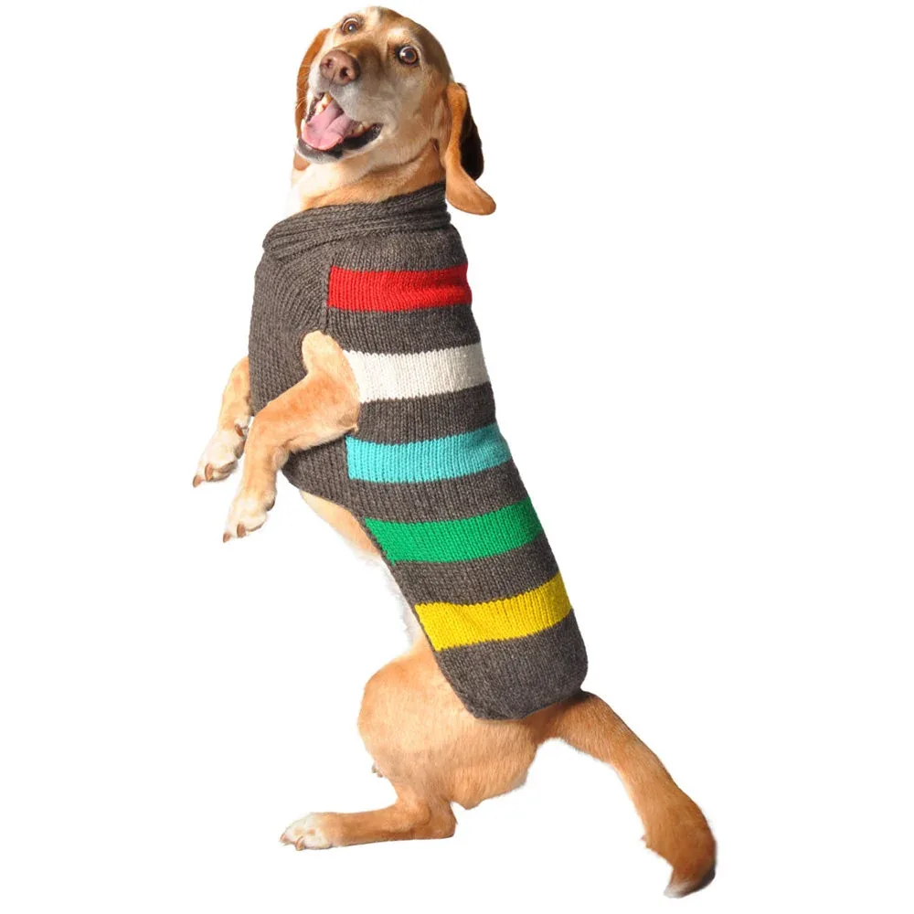 Charcoal Stripe Dog Sweater - Image 2