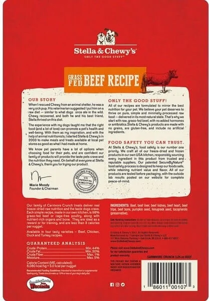 Stella & Chewy's Carnivore Beef Freeze Dried Dog Treats - 3.25 Oz - Image 2