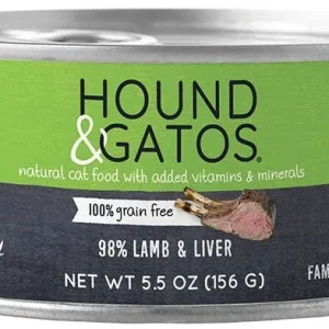Hound and Gatos Grain-Free Lamb Liver Pate Canned Cat Food - 5.5 Oz - Case of 24