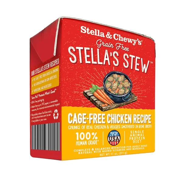 Stella & Chewy's Stew Cage-Free Chicken Canned Dog Food - 11 Oz - Case of 12
